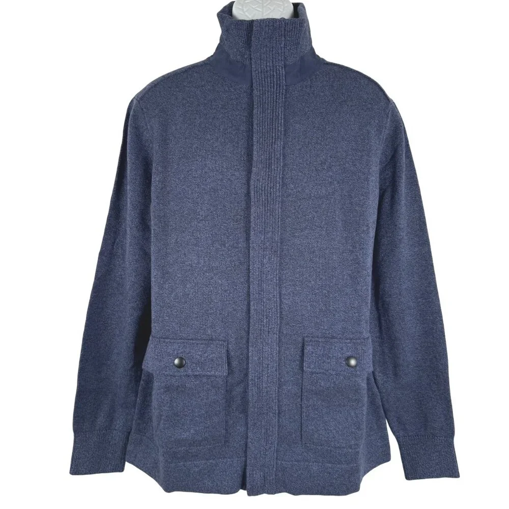 Banana Republic‎ Sweater Jacket Cardigan XL Tall Blue Cotton Blend NWT CJ-2235